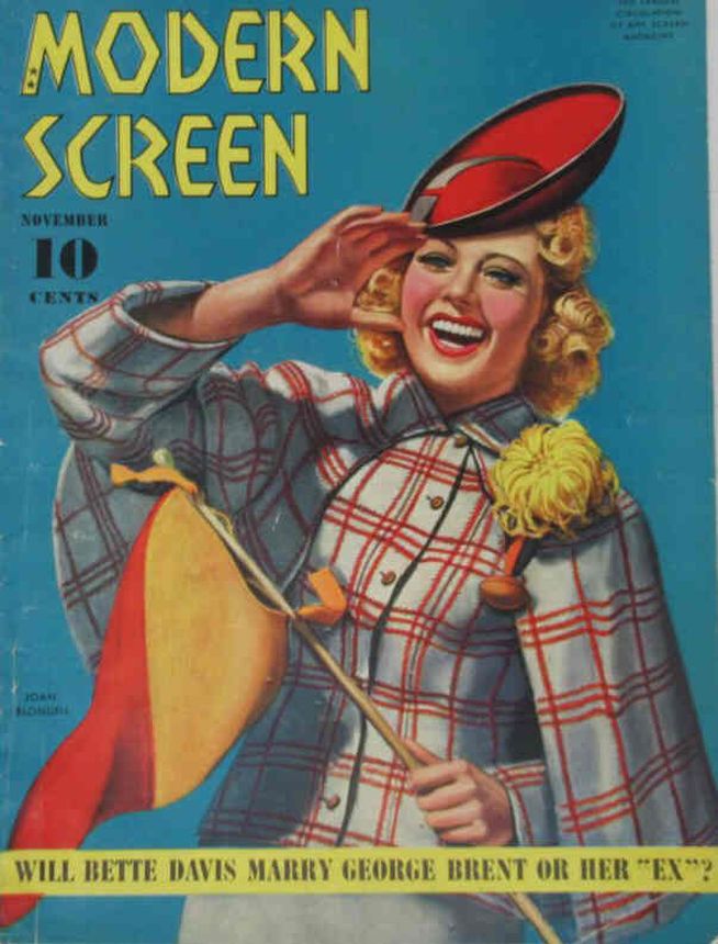 MODERN SCREEN magazine cover Issue 108 November 1939